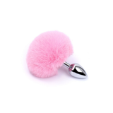 Pink Fluffy Bunny Tail Buttplug/Analplugg